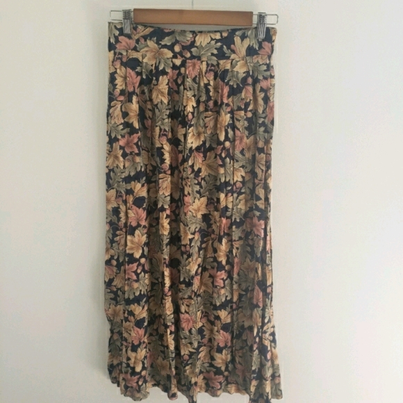 Vintage Intriguing Threads Muted Floral Maxi Sz 10 - Picture 2 of 9